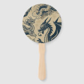 Fantasy Antike Drachen Fächer (Rückseite)