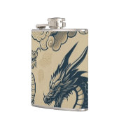 Fantasy Antike Drachen Flachmann (Links)