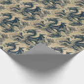 Fantasy Antike Drachen Geschenkpapier (Ecke)