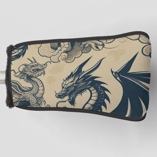 Fantasy Antike Drachen Golf Headcover (Vorderseite)