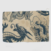 Fantasy Antike Drachen Golfhandtuch (Horizontal)