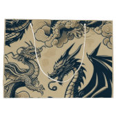 Fantasy Antike Drachen Große Geschenktüte (Rückseite)