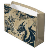 Fantasy Antike Drachen Große Geschenktüte (Rückseite Schrägansicht)