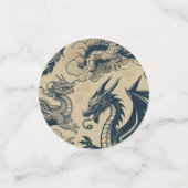 Fantasy Antike Drachen Konfetti (Klein Vorderseite)