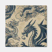 Fantasy Antike Drachen Magnet (Vorne)