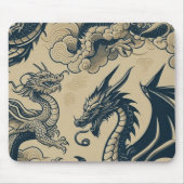 Fantasy Antike Drachen Mousepad (Vorne)