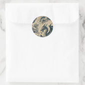 Fantasy Antike Drachen Runder Aufkleber (Tasche)