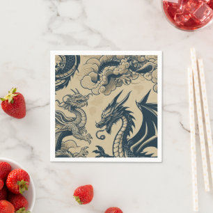 Fantasy Antike Drachen Serviette