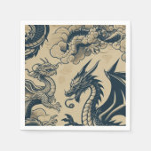 Fantasy Antike Drachen Serviette (Vorderseite)