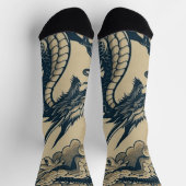 Fantasy Antike Drachen Socken (Oben)