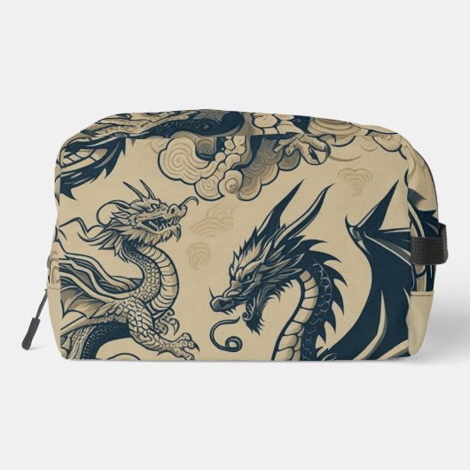 Fantasy Antike Drachen Waschbeutel (Rückseite)