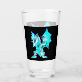 Fantasy Aqua Blue Dragon Glas