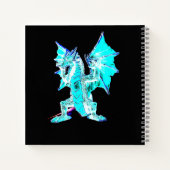 Fantasy Aqua Blue Dragon Notizblock (Rückseite)