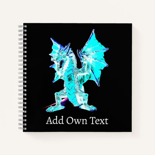 Fantasy Aqua Blue Dragon Notizblock (Vorderseite)