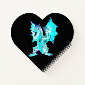 Fantasy Aqua Blue Dragon Notizblock (Rückseite)