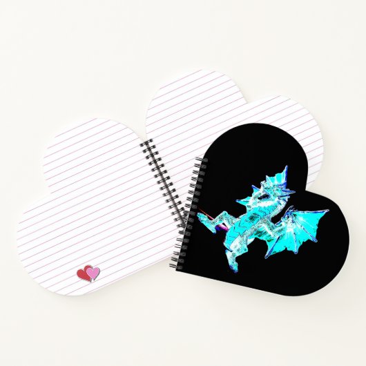 Fantasy Aqua Blue Dragon Notizblock (Innenseite)