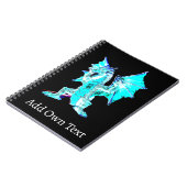 Fantasy Aqua Blue Dragon Notizblock (Linke Seite)