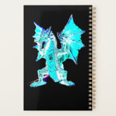 Fantasy Aqua Blue Dragon Planer (Rückseite)