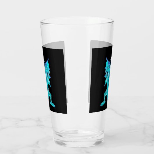 Fantasy Aqua Dragon Glas (Links)