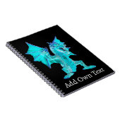 Fantasy Aqua Dragon Notizblock (Rechte Seite)