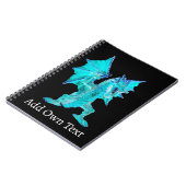 Fantasy Aqua Dragon Notizblock (Linke Seite)