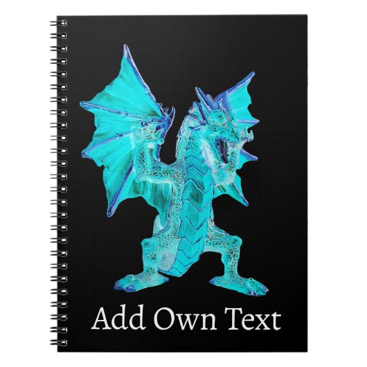 Fantasy Aqua Dragon Notizblock (Vorderseite)