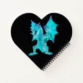 Fantasy Aqua Dragon Notizblock (Rückseite)