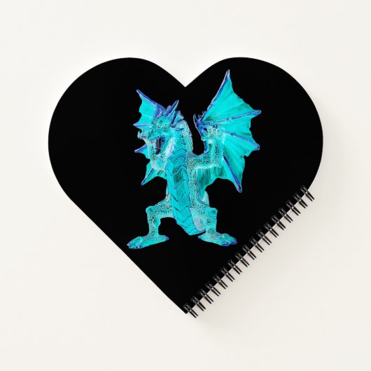 Fantasy Aqua Dragon Notizblock (Rückseite)