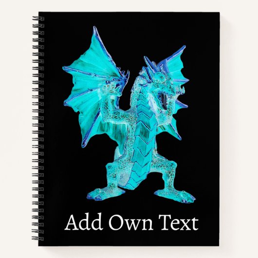 Fantasy Aqua Dragon Notizblock (Vorderseite)