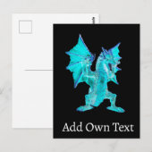 Fantasy Aqua Dragon Postkarte (Vorne/Hinten)