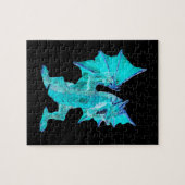 Fantasy Aqua Dragon Puzzle (Horizontal)