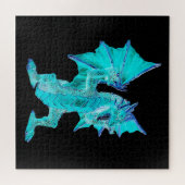 Fantasy Aqua Dragon Puzzle (Horizontal)