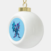 Fantasy Aqua Dragon Weihnachten Keramik Kugel-Ornament (Rechts)