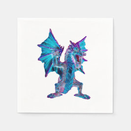 Fantasy Aqua Dragon x 50 Serviette