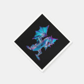 Fantasy Aqua Dragon x 50 Serviette (Ecke)