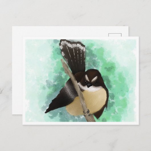 Fantasy Aquarell Digitale Kunst Postkarte (Vorne/Hinten)