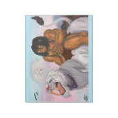 Fantasy Aquarell Illustration Bestie ride Tiger Notizblock (Rotiert)