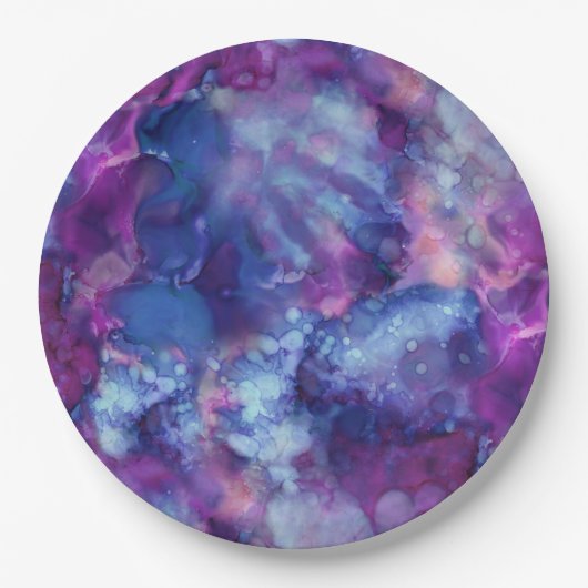 Fantasy Aquarell - Tiefenraumvibe : Pappteller (Vorderseite)