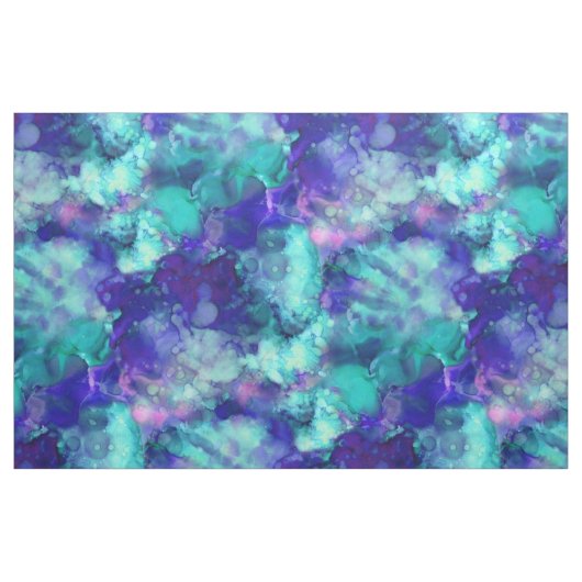 Fantasy Aquarellen in coolen blauen Tönen: Stoff (Yard (91,4 cm))