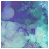 Fantasy Aquarellen in coolen blauen Tönen: Stoff (Muster)