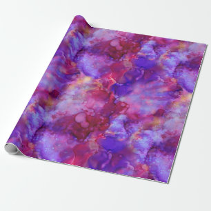 Fantasy Aquarellen, warme Farben: Geschenkpapier