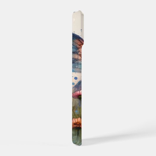 Fantasy Aquarellmühle mit Personalisiertem Namen iPhone 15 Hülle (Rechte Seite)