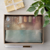 Fantasy-Aquarellpferd mit Blumen-Decoupage Seidenpapier (Geschenk)