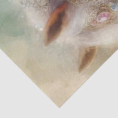 Fantasy-Aquarellpferd mit Blumen-Decoupage Seidenpapier (Ausschnitt)