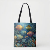 Fantasy Aquarium Whimsical Fish  Tasche (Vorderseite)