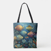 Fantasy Aquarium Whimsical Fish  Tasche (Rückseite)