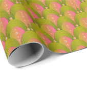 Fantasy Arcs Beads Pink Green Geschenkpapier (Rolleneckpunkt)