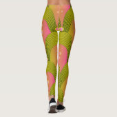 Fantasy Arcs Beads Pink Green Leggings (Rückseite)
