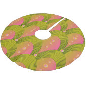 Fantasy Arcs Beads Pink Green Polyester Weihnachtsbaumdecke (Schrägansicht)