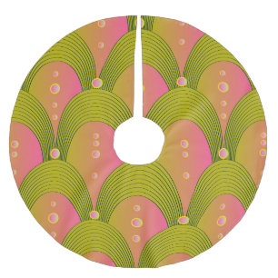 Fantasy Arcs Beads Pink Green Polyester Weihnachtsbaumdecke